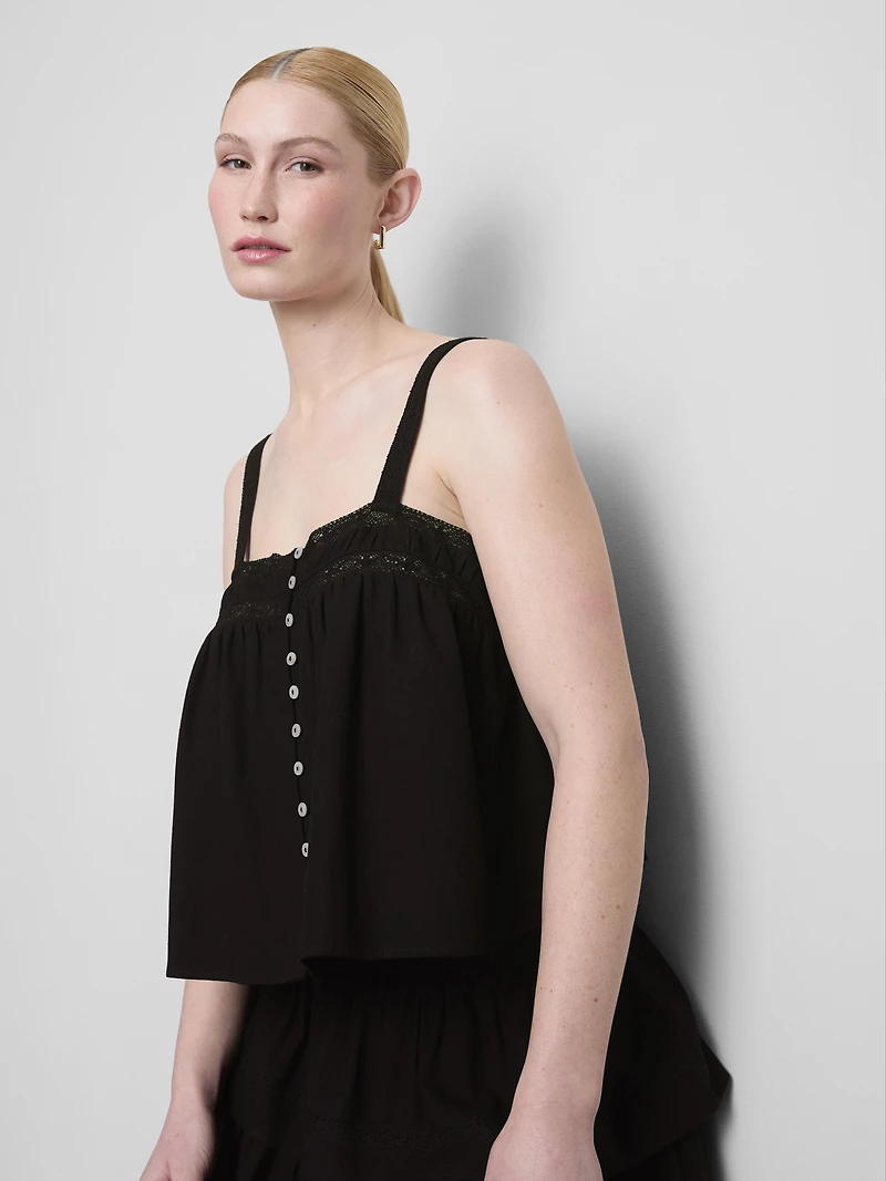 Cotton-Blend Lace Rara Top