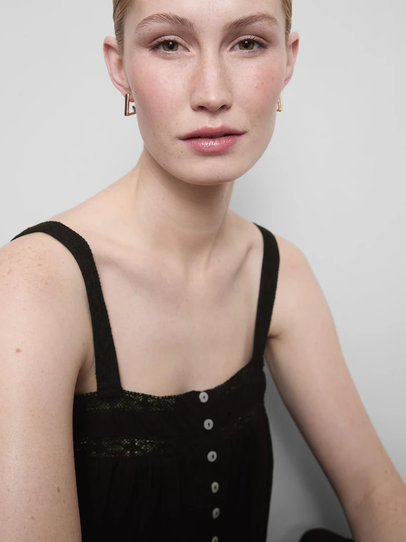 Cotton-Blend Lace Rara Top