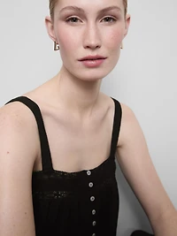 Cotton-Blend Lace Rara Top