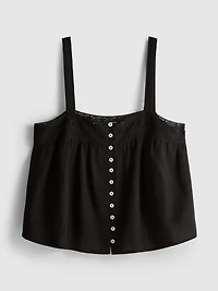 Cotton-Blend Lace Rara Top