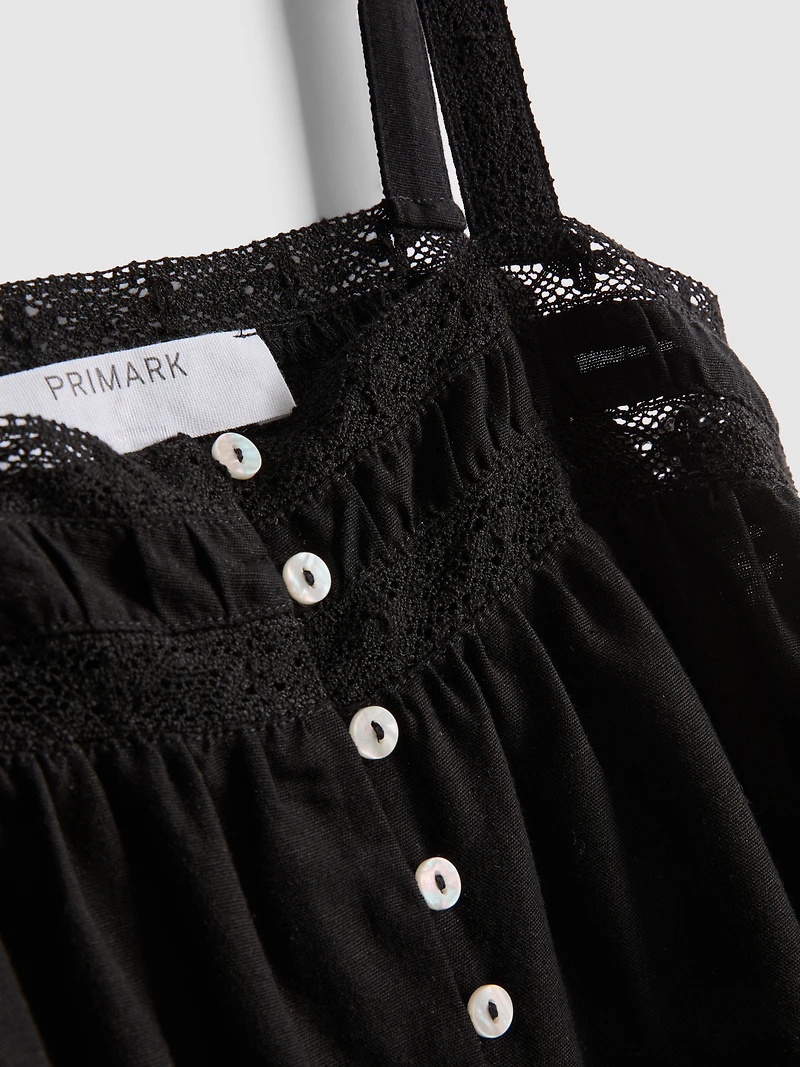 Cotton-Blend Lace Rara Top