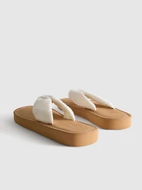 Knot-Detail Thong Sandals