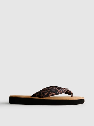 Knot-Detail Thong Sandals