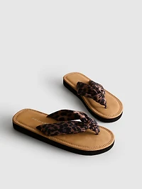 Knot-Detail Thong Sandals