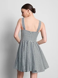 Gingham Corset Mini Dress
