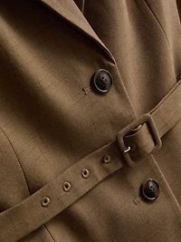 Short Sleeve Belt Detail Blazer