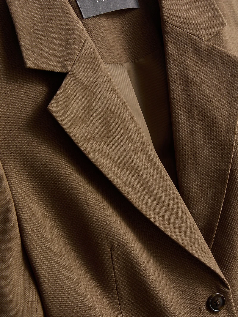 Short Sleeve Belt Detail Blazer