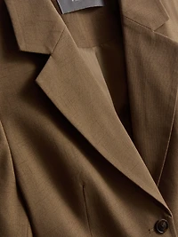 Short Sleeve Belt Detail Blazer