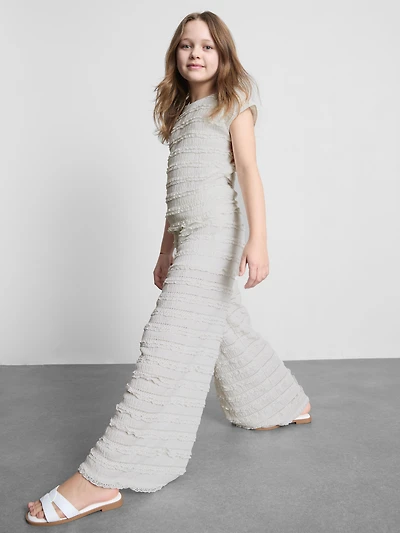 7-15yrs | Textured Wide-Leg Pants