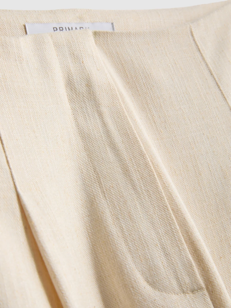 Textured Pleated Wide Leg Pants