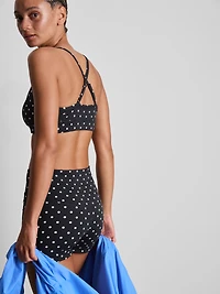Polka Dot Active Crop Top