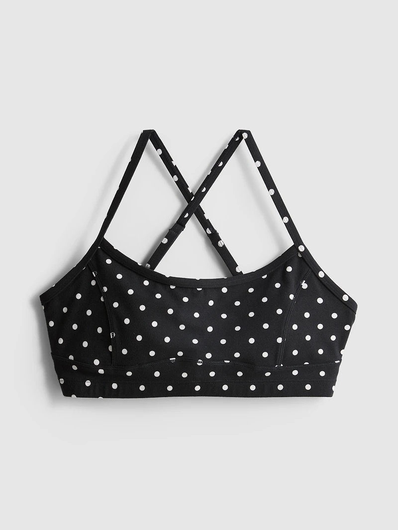 Polka Dot Active Crop Top