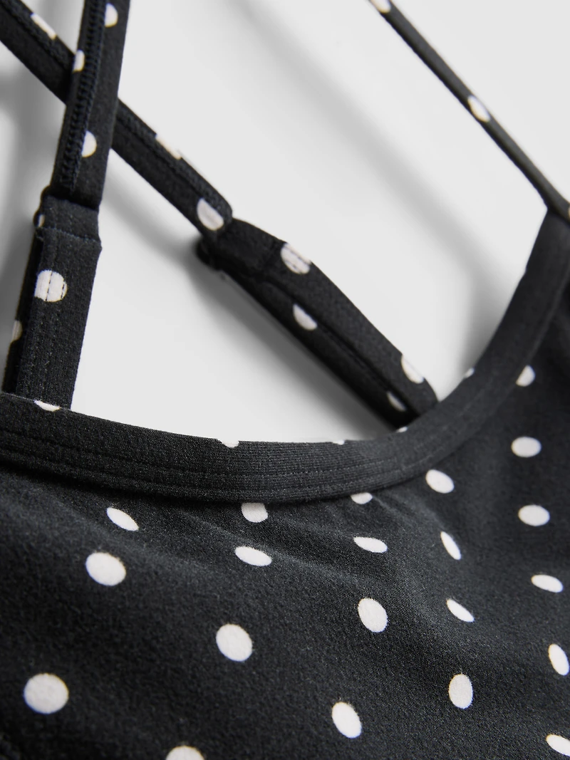 Polka Dot Active Crop Top