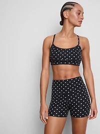 High-Waisted Polka Dot Yoga Shorts