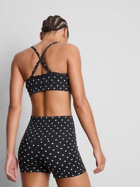High-Waisted Polka Dot Yoga Shorts