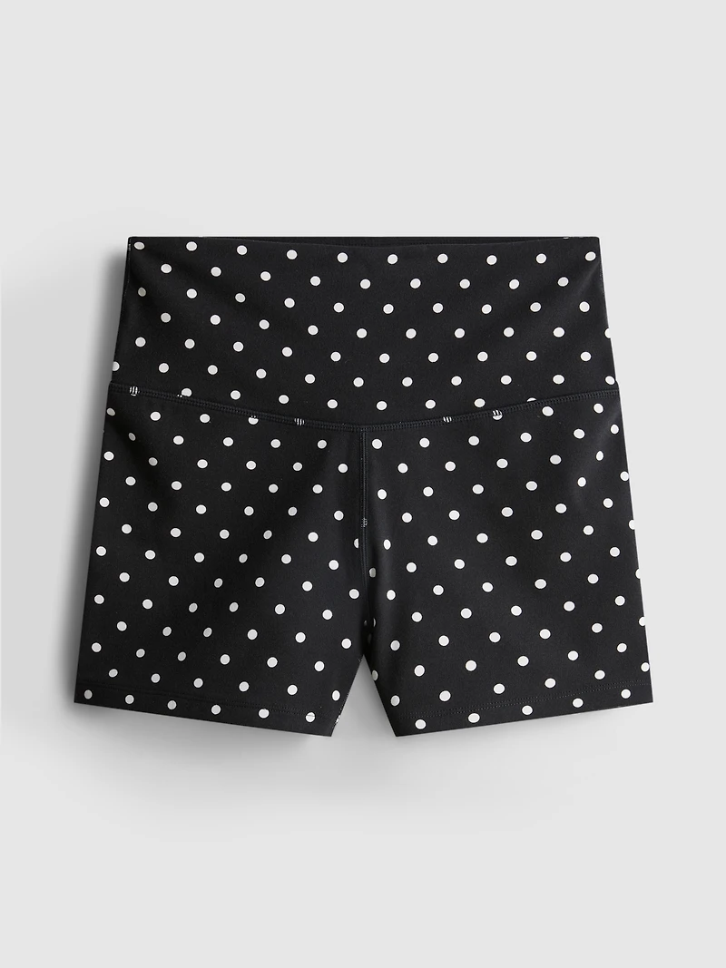 High-Waisted Polka Dot Yoga Shorts