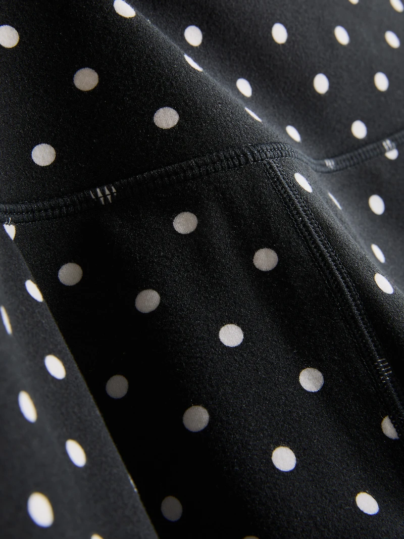 High-Waisted Polka Dot Yoga Shorts