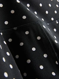 High-Waisted Polka Dot Yoga Shorts