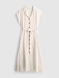Short Sleeve Midi Shirt Dress
