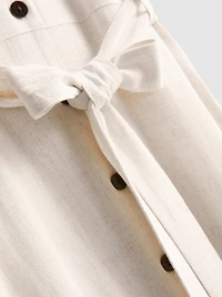 Short Sleeve Midi Shirt Dress