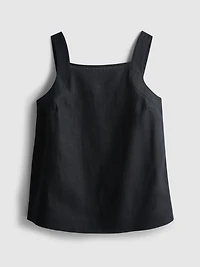 The Edit A-Line Wide-Strap Linen Top