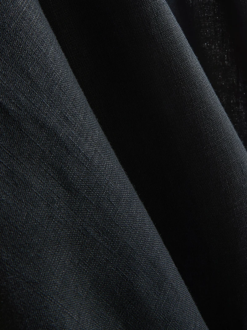 The Edit A-Line Wide-Strap Linen Top