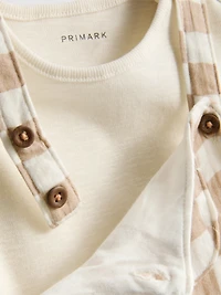 0-18mths | Bodysuit and Check Overalls Newborn Set
