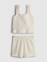 1.5-8yrs | Crinkle Textured Top and Shorts Set