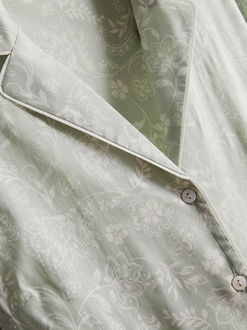 Pure Cotton Floral Pajama Shirt