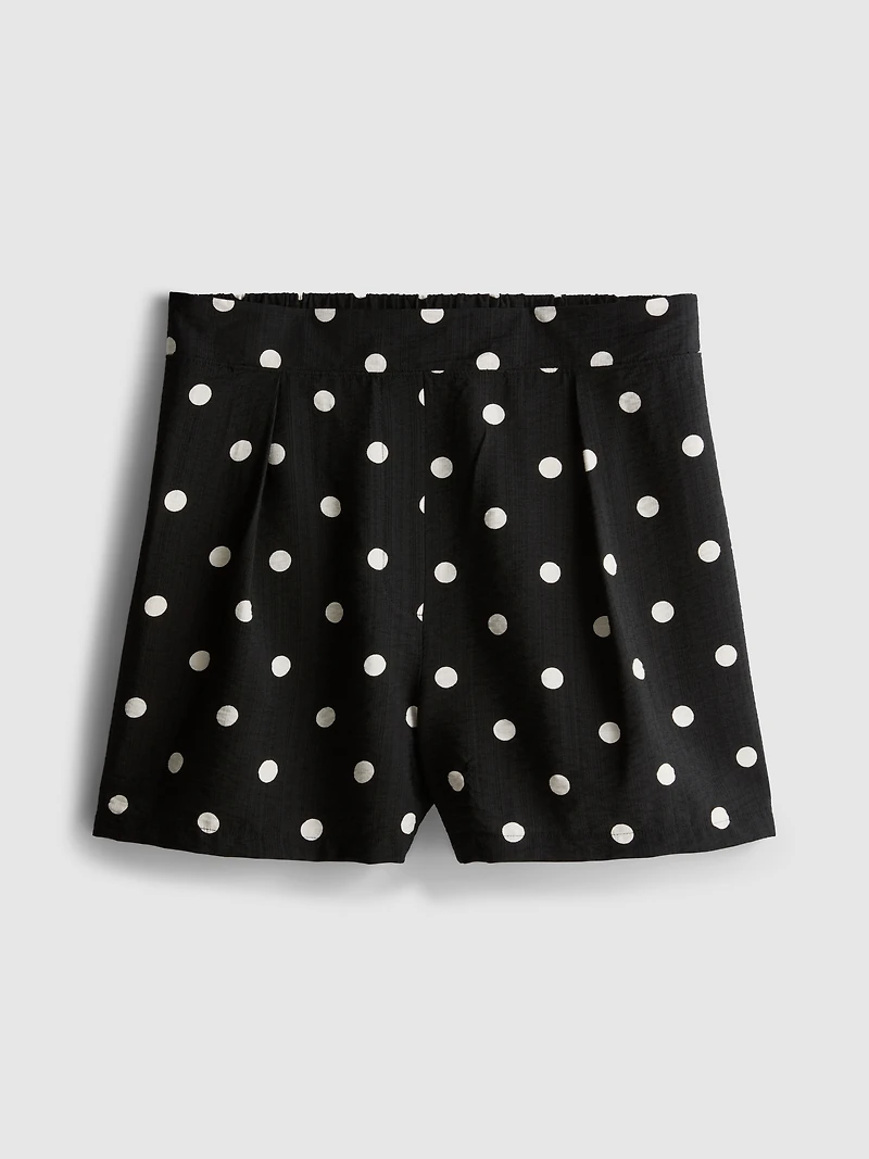 High-Waisted Printed Shorts