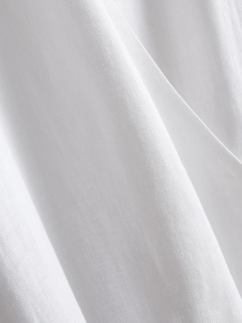 The Edit Linen V-Neck Wrap Top