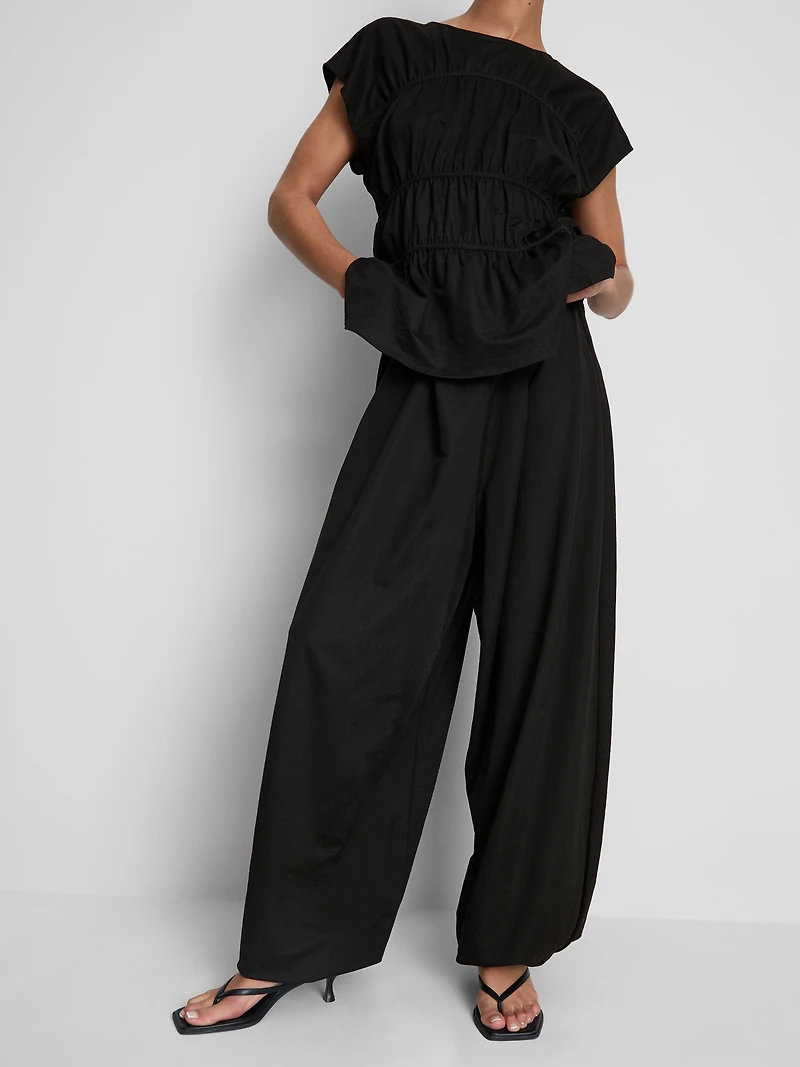 Textured Harem Pants