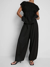 Textured Harem Pants
