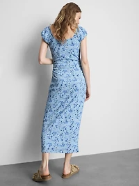 Sweetheart Crinkle Midi Dress