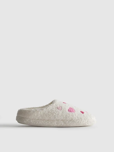Fleece Heart Slippers