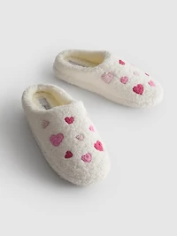 Fleece Heart Slippers