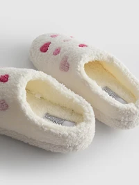 Fleece Heart Slippers