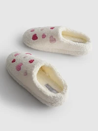 Fleece Heart Slippers