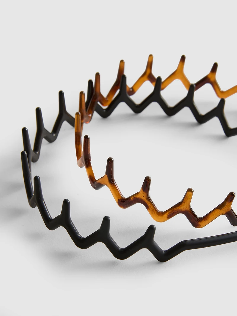 2-Pack Zigzag Headbands