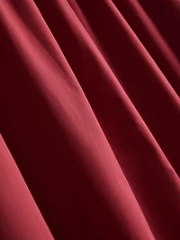 Cotton Drop-Waist Poplin Midi Skirt