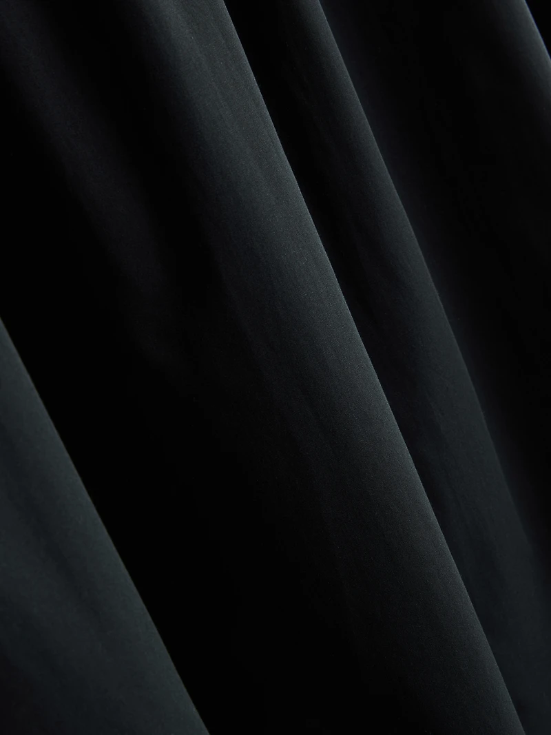 Cotton Drop-Waist Poplin Midi Skirt