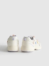 Floral-Detail Chunky Sneakers