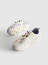 Floral-Detail Chunky Sneakers