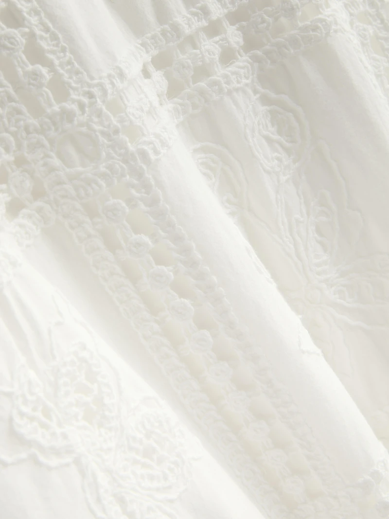 The Edit Broderie Midi Dress
