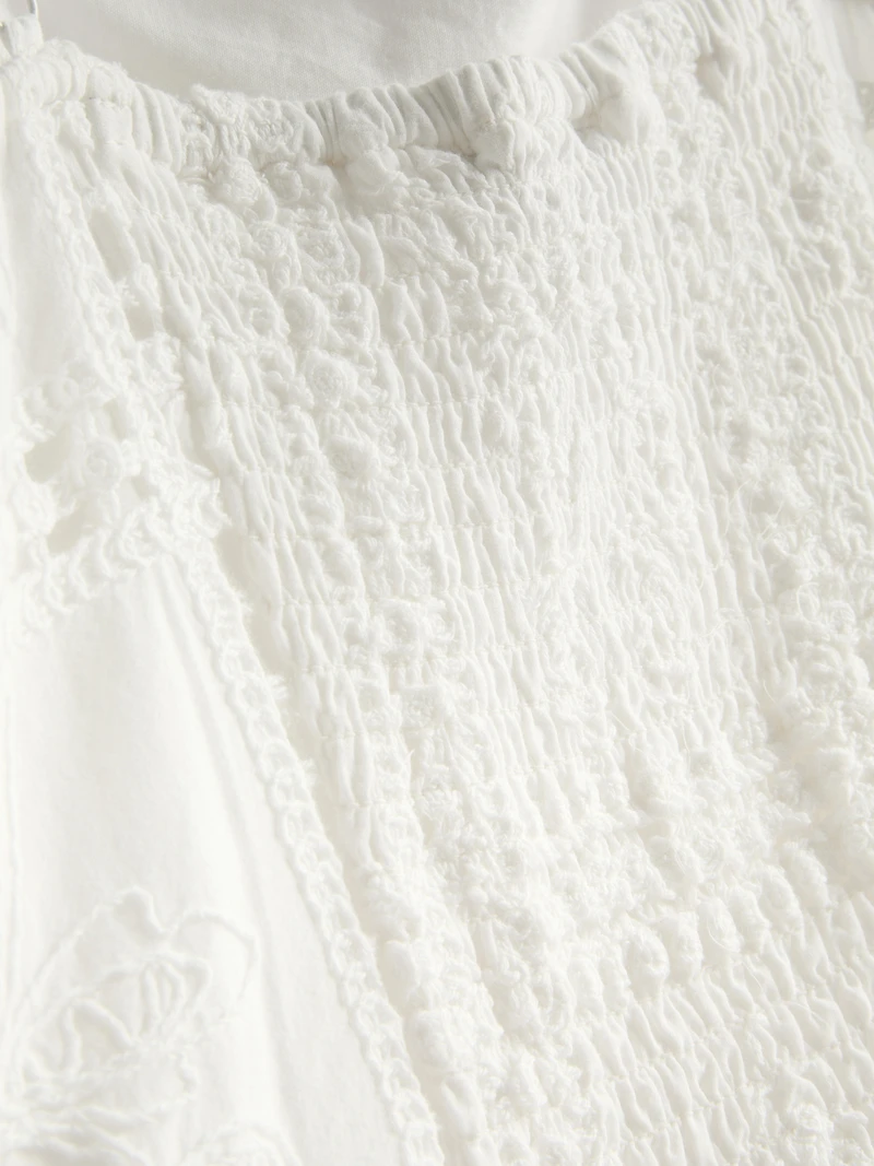 The Edit Broderie Midi Dress