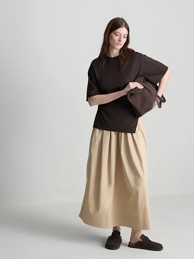 The Edit Ruched Asymmetrical Tee