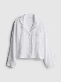 Love To Lounge Cotton Woven Pajama Shirt