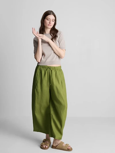 The Edit Wide-Leg Linen Pants