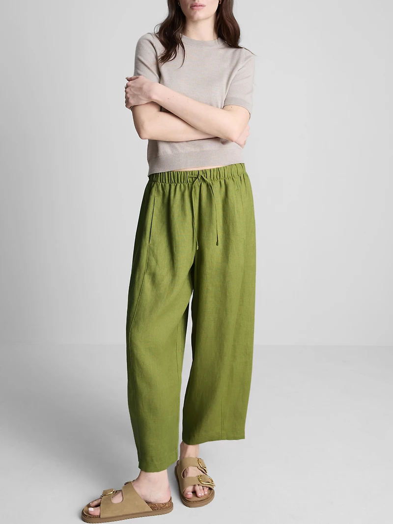 The Edit Wide-Leg Linen Pants