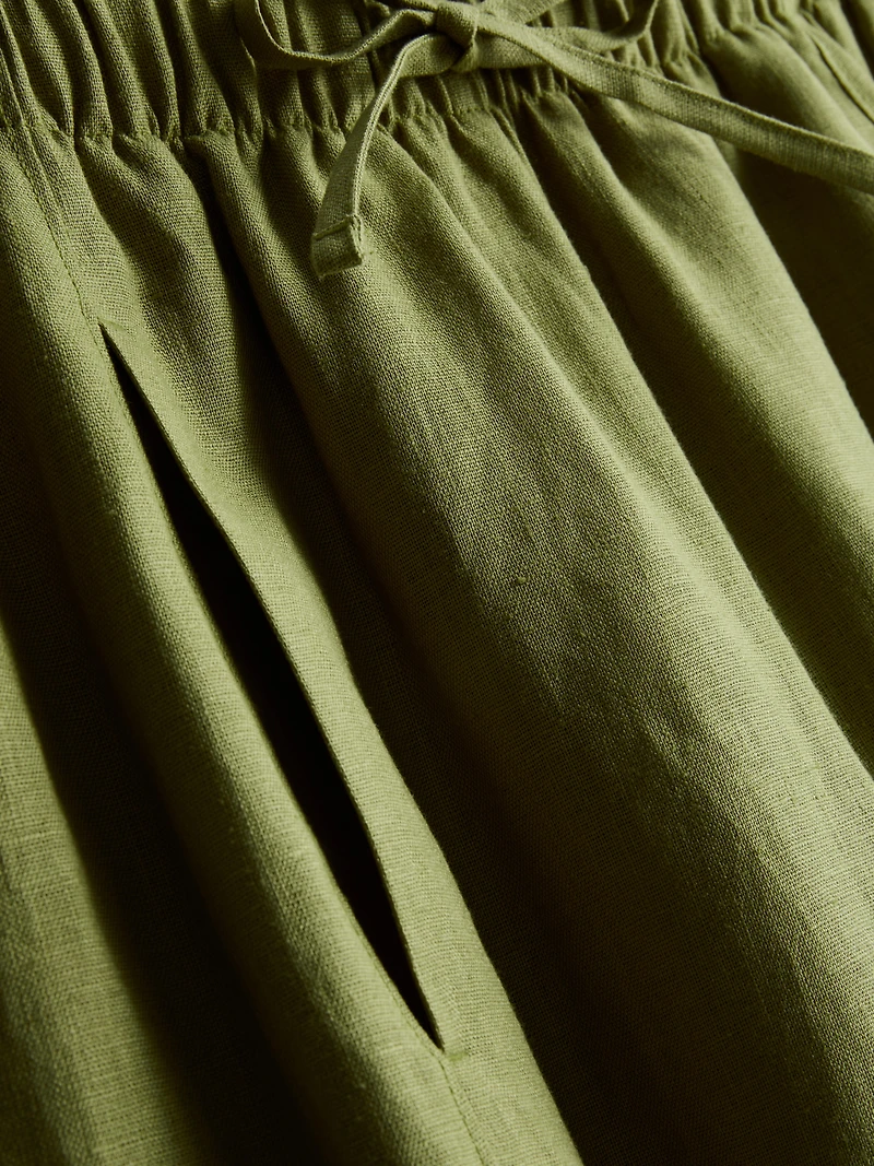 The Edit Wide-Leg Linen Pants